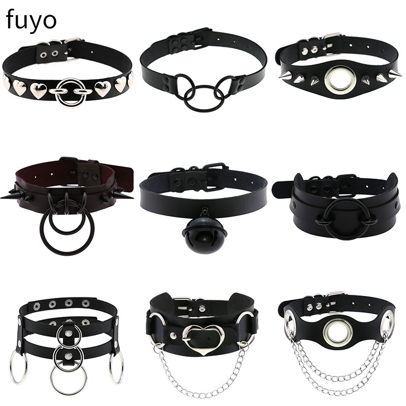 Goth Punk Spike Choker - Punk Bells Zwarte Spike Choker Ketting