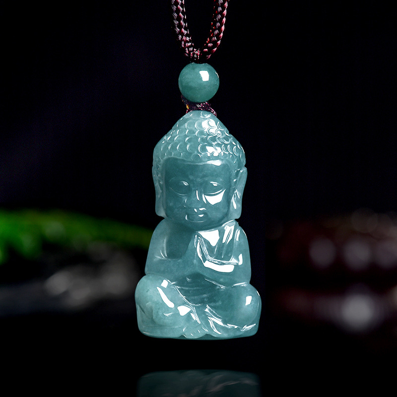 Necklaces - Natuurlijke echte Emerald Jade Blue Water