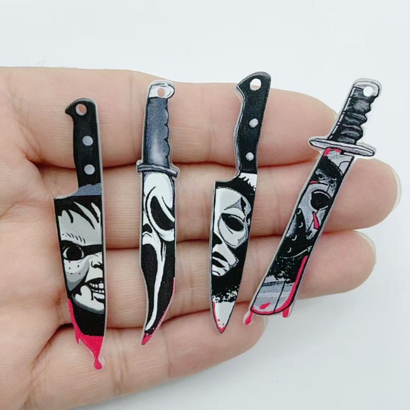 Earrings - 10 stuks acryl sieraden Halloween hanger