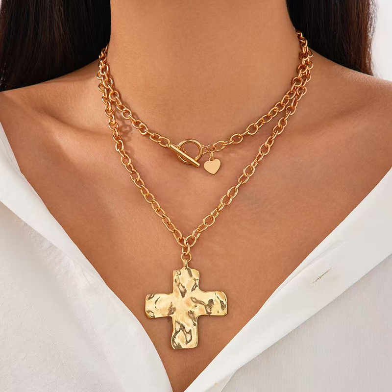 Cross Pendant Necklace Gold - Hete aanbieding: Gouden gelaagde dikke kruisketting