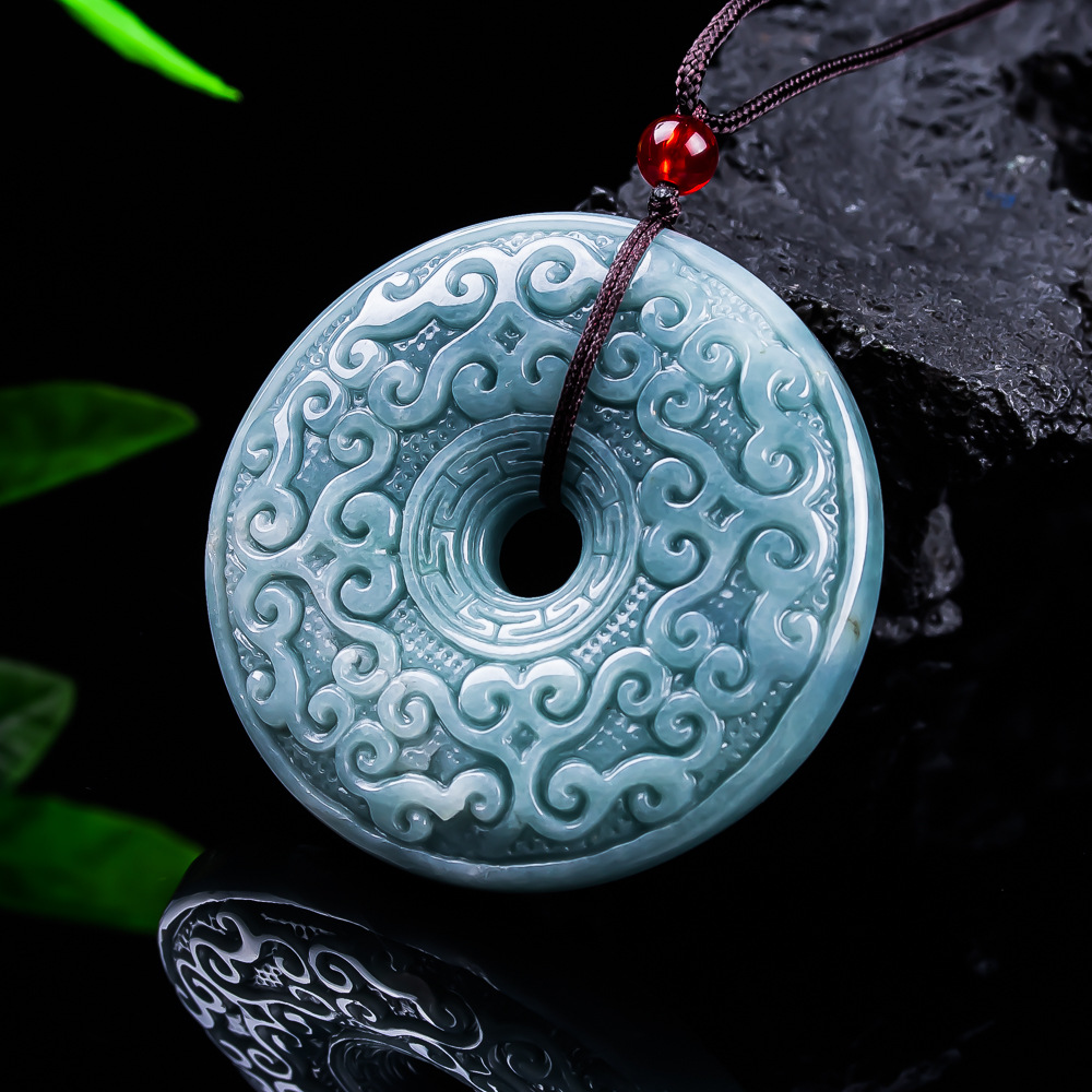Necklaces - Natuurlijke Birmese Jadeïet Bloem Hanger Ketting