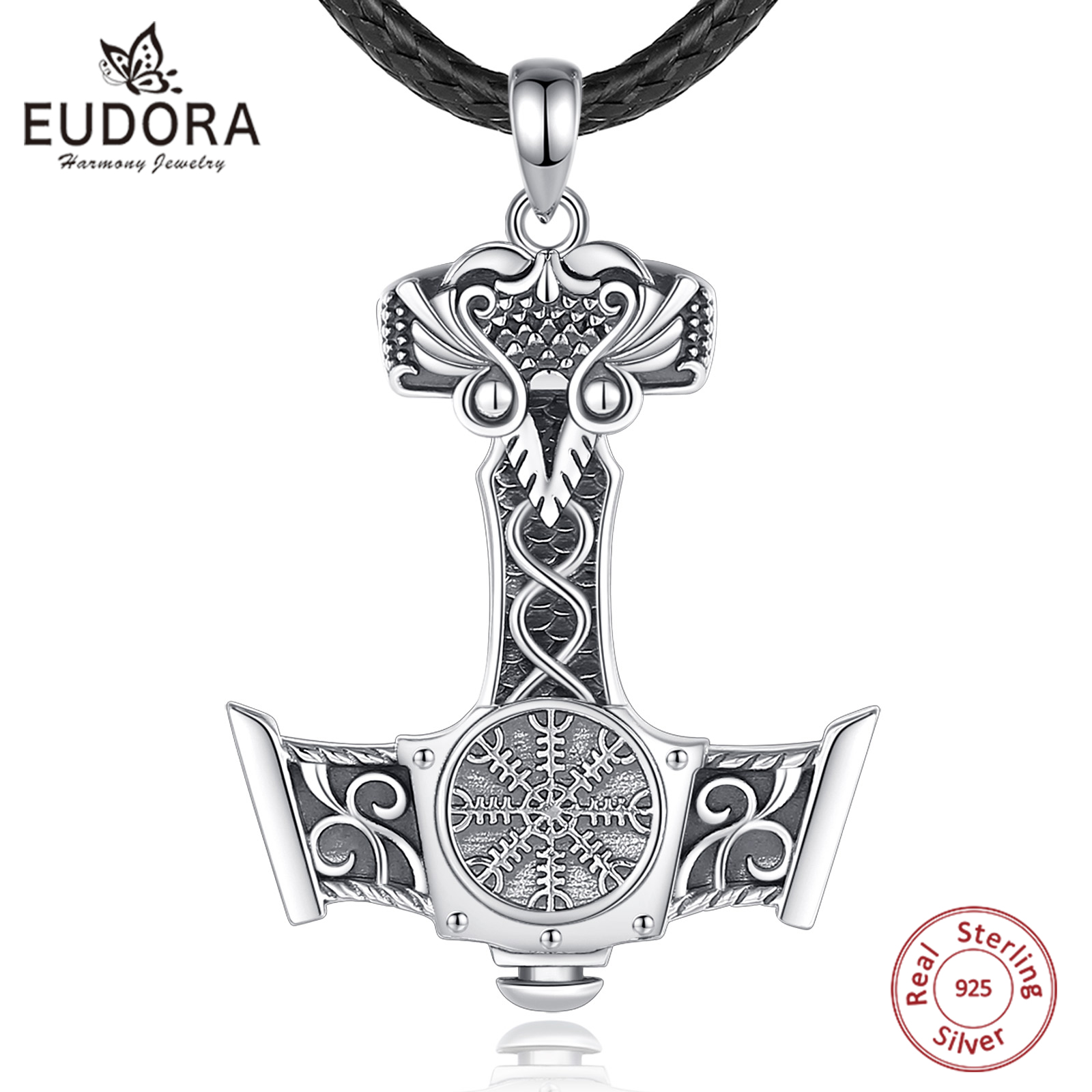 925 Sterling Silver Chain Necklace Men - Eudora 925 Sterling Zilver Noorse Viking