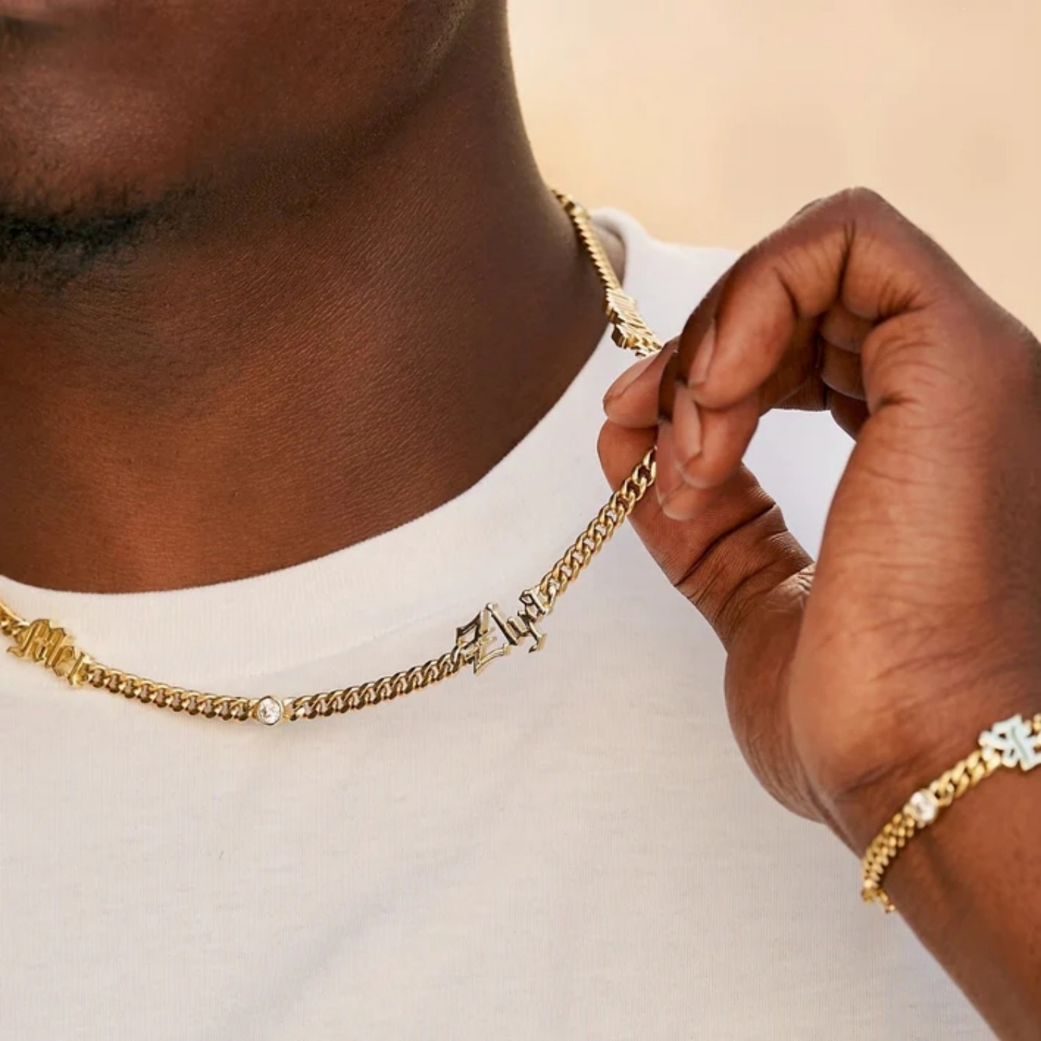 Cuban Link Chain 12Mm - Aangepaste oude Engelse naamketting met Cubaanse