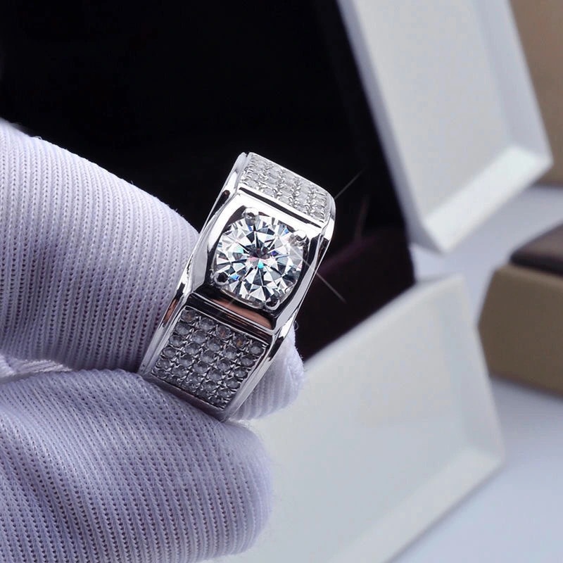 Moissanite Engagement Ring 1 Carat - Nieuwe vierklauw simulatie Moissanite 1 karaat