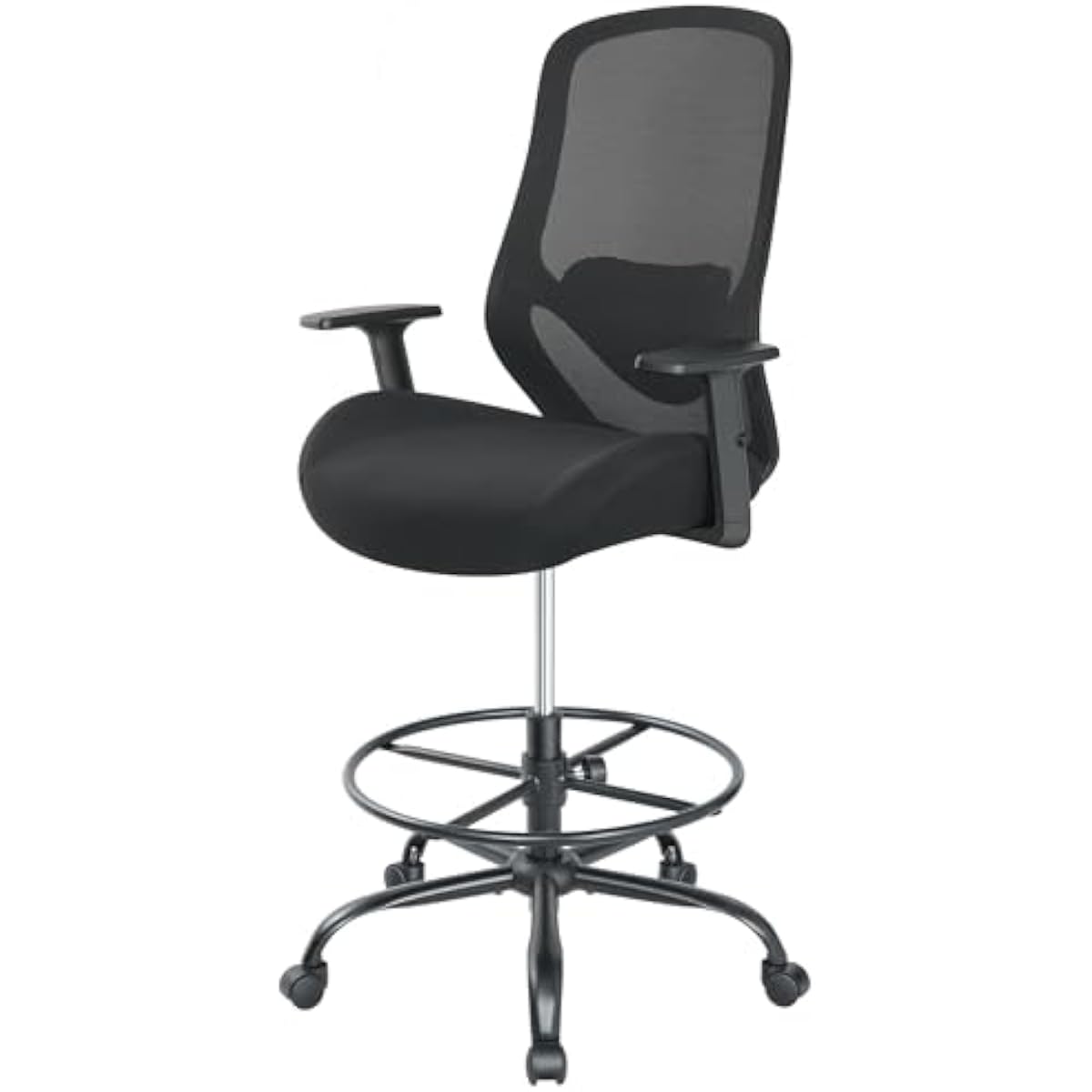 Rings - Ergonomische hoge tekenstoel met zitting van