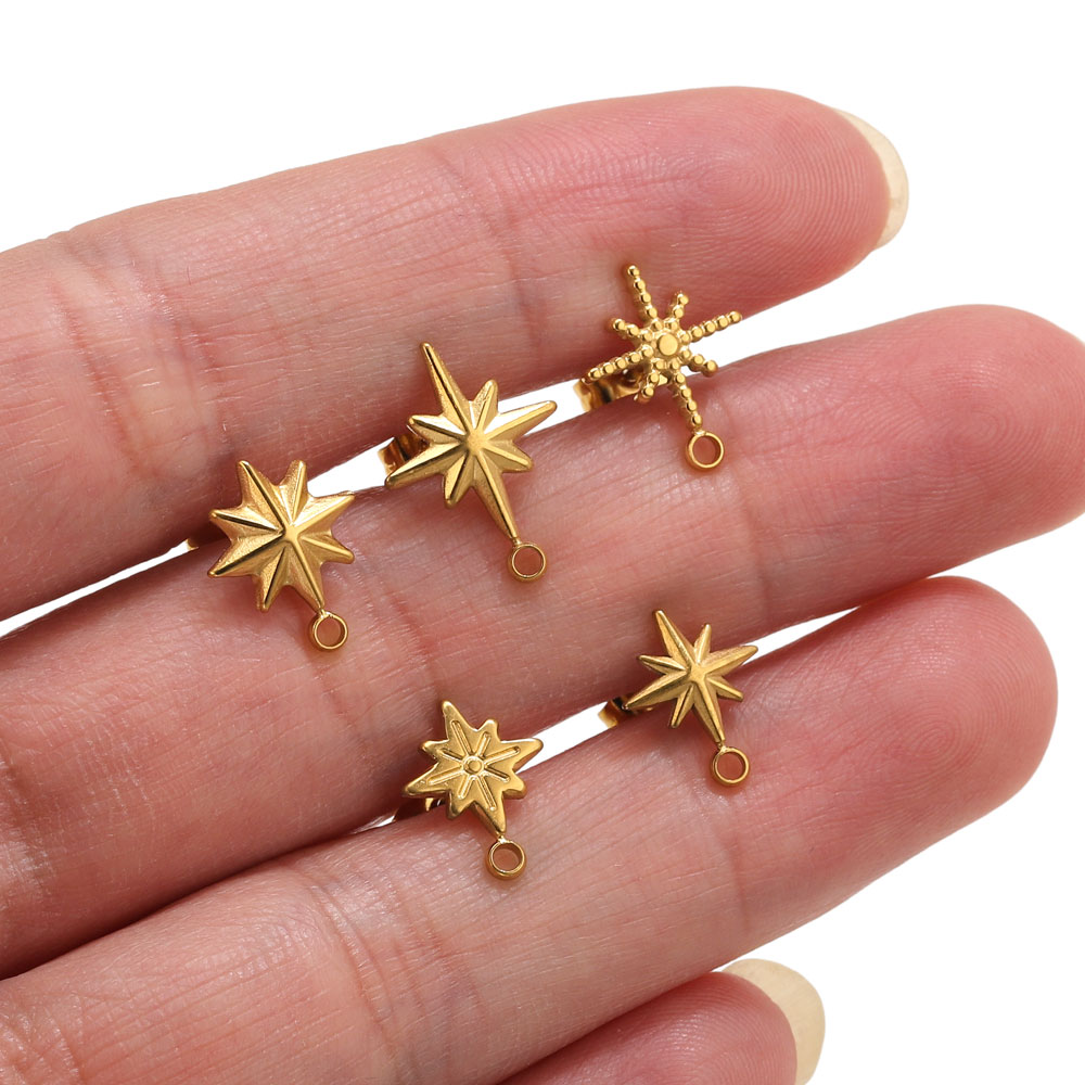 Body Jewelry - 6 stuks roestvrijstalen steroorbellen studs voor