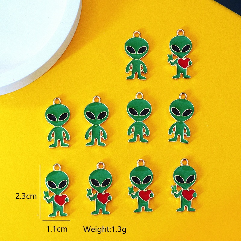 Earrings - 10 stuks eenvoudige alien-legering druppelolie hanger