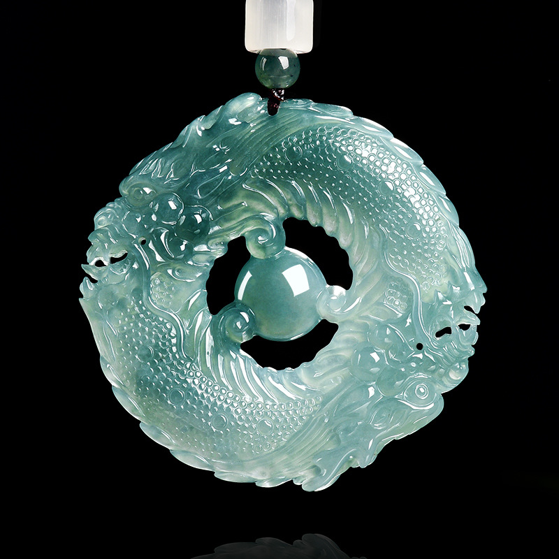Necklaces - Natuurlijke echte smaragd blauw water jade