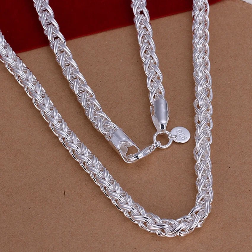 925 Sterling Silver Chain Necklace Men - 50 cm 925 Sterling Zilver 6
