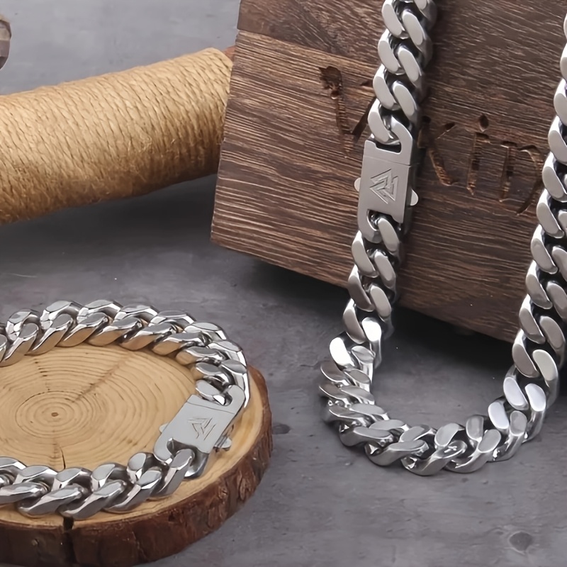 Cuban Link Chain 12Mm - 1-delig high-end Viking Cuba-kettingpak, modieuze en