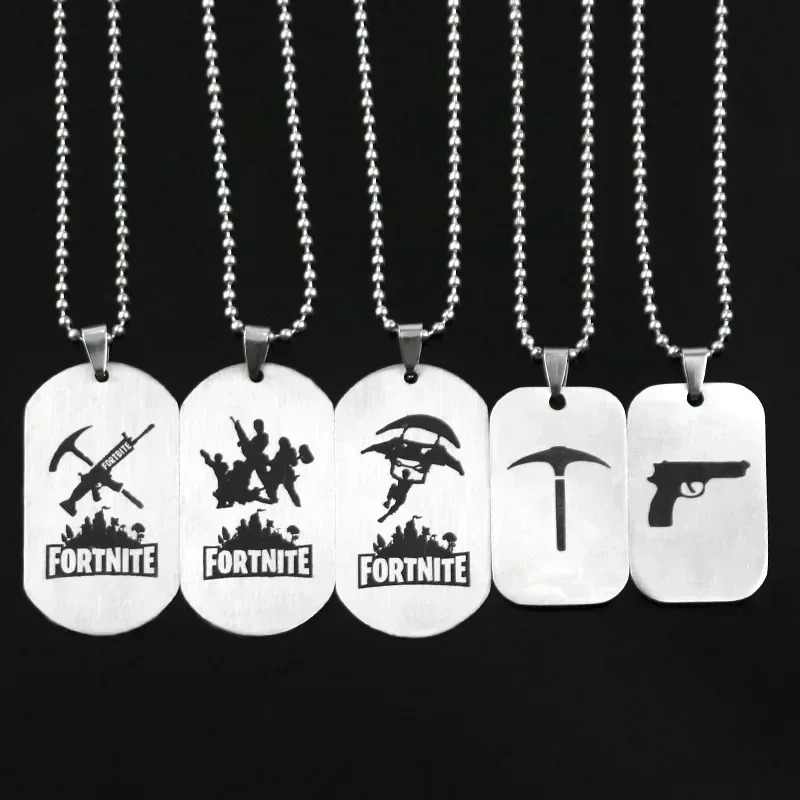 Anime Pendant Necklace - Game Fortnite Anime Ketting Roestvrij Staal