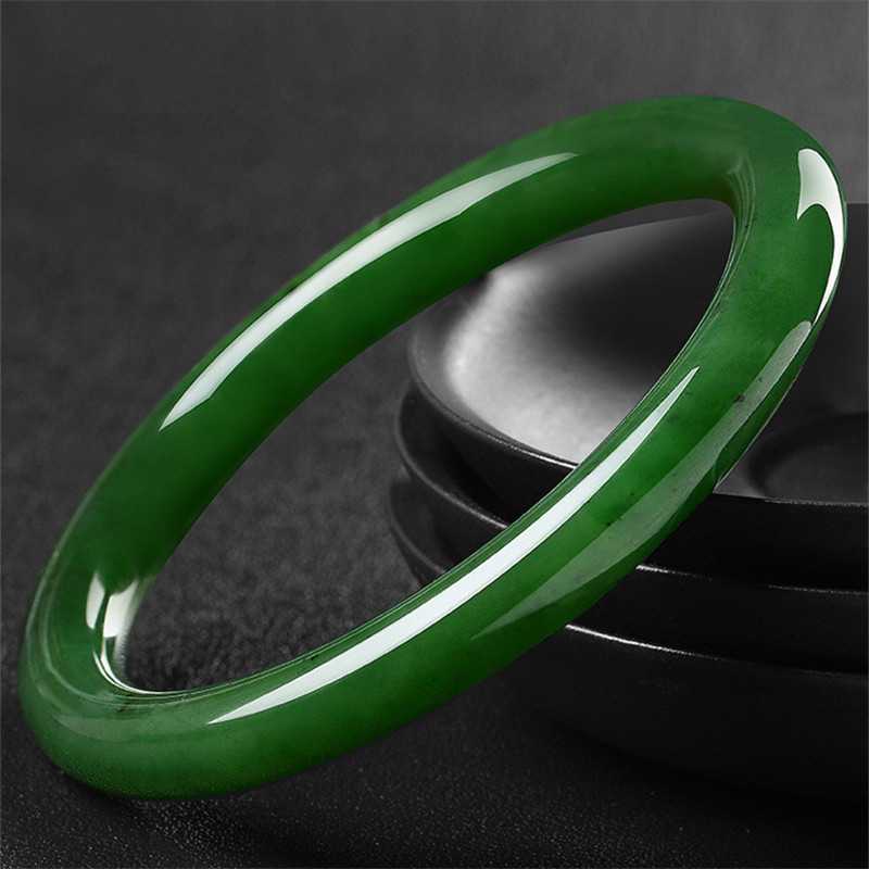 Bracelets - Jasper Xinjiang dunne strook spinaziegroen Hotan