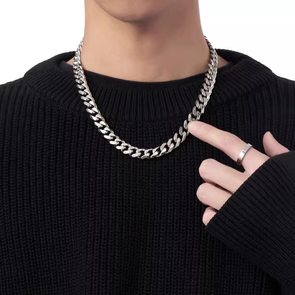 Cuban Link Chain 12Mm - 3/5/7mm roestvrijstalen Cubaanse schakelketting klassieke punk