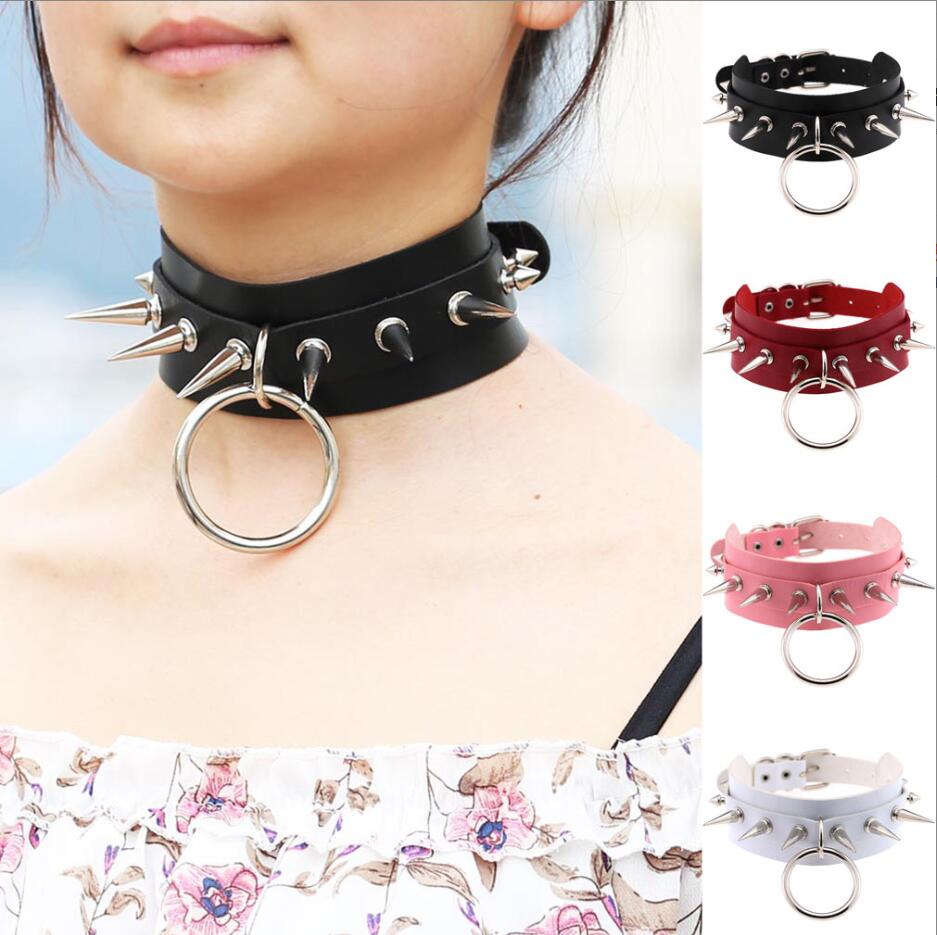 Goth Punk Spike Choker - Lange Punker Choker Punk Kraag Vrouwen