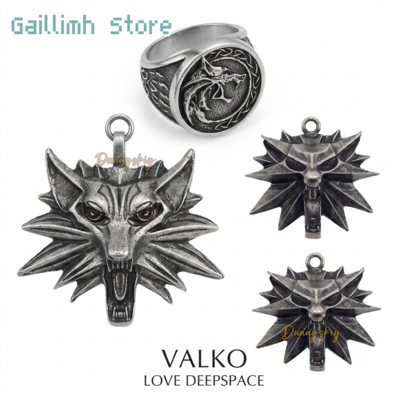 Anime Pendant Necklace - Cadeau Rollenspel Hanger Wolf Game Love