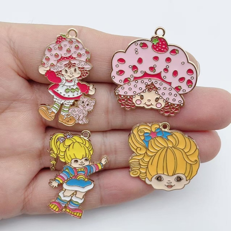 Earrings - 10 stuks schattig klein meisje emaille