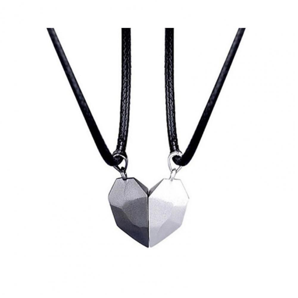 Magnetic Couple Matching Necklaces - Hartvormige hanger ketting, bijpassende kettingset voor