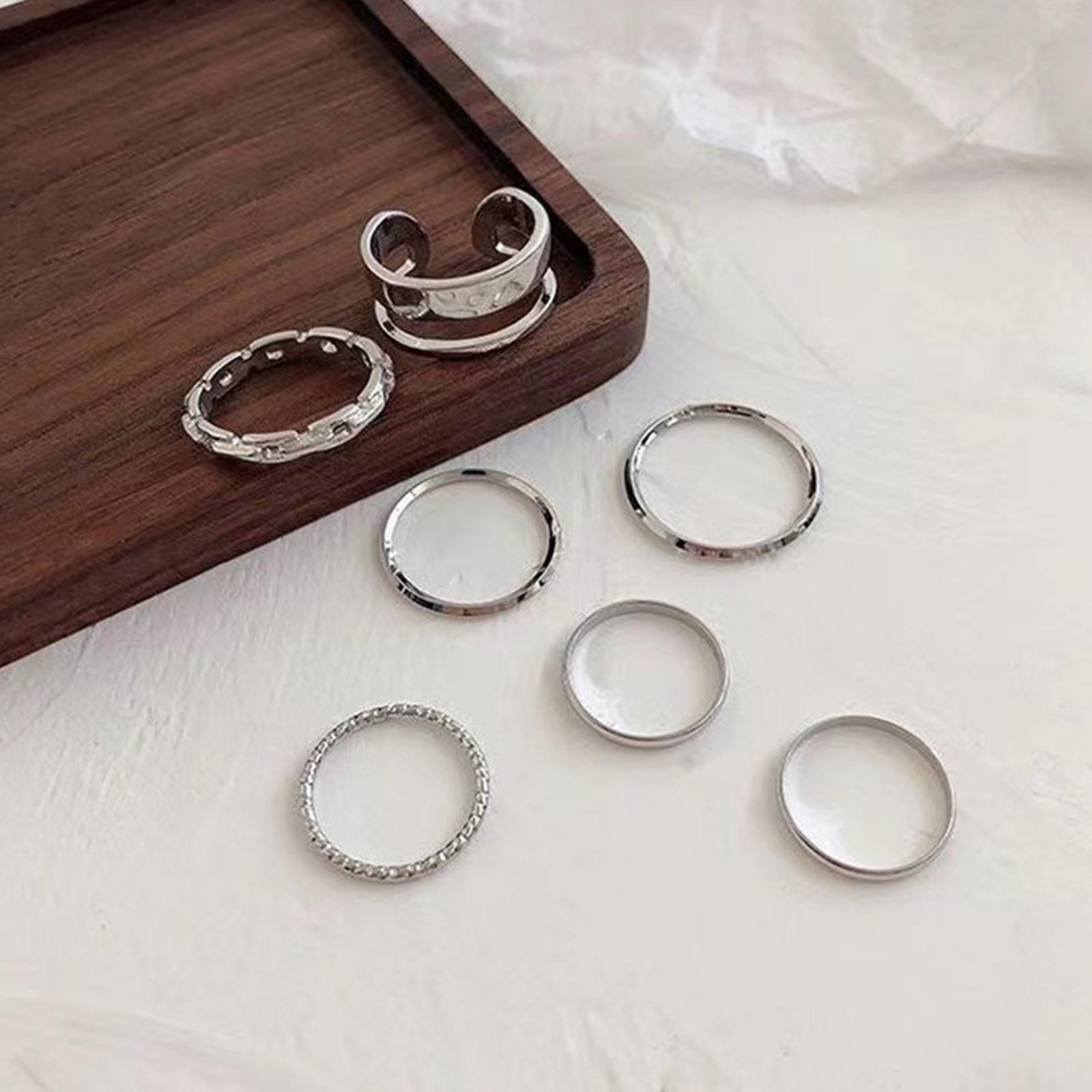 Vintage Punk Knuckle Rings Set - Dames Hip Hop Ring Set Vintage