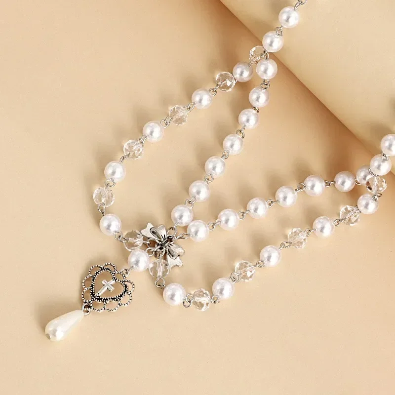 Punk kruisen hanger ketting go - Pearl Choker Necklace Vintage recensie en prijs