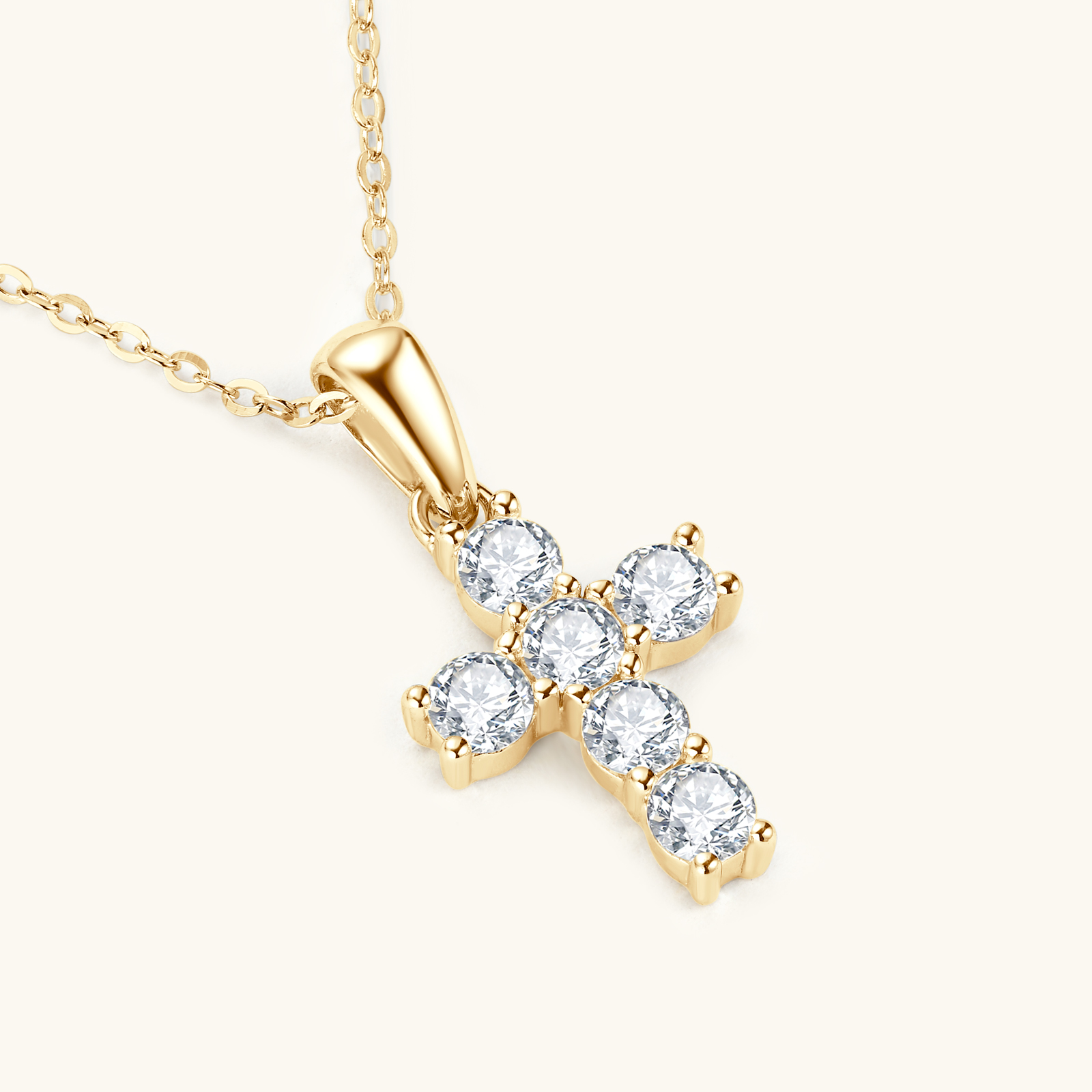 Abestecom 14K verguld gouden v - Cross Pendant Necklace Gold recensie en prijs