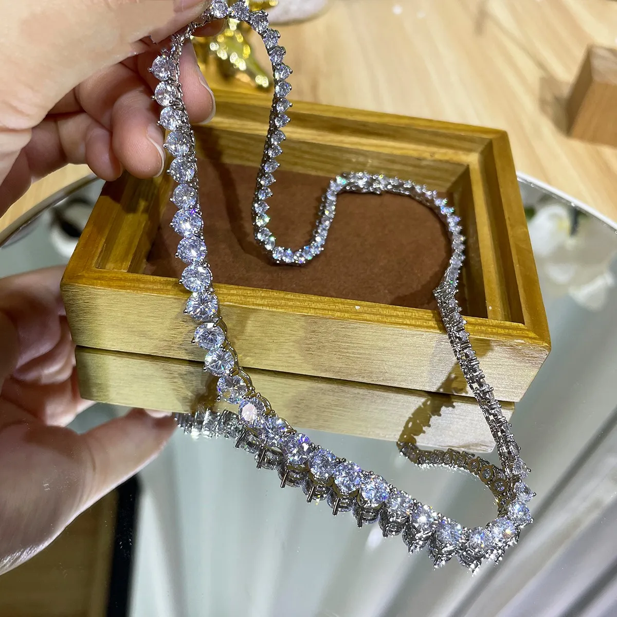 Luxe Designer 7Mm Iced Out Ten - Cross Pendant Necklace Gold recensie en prijs
