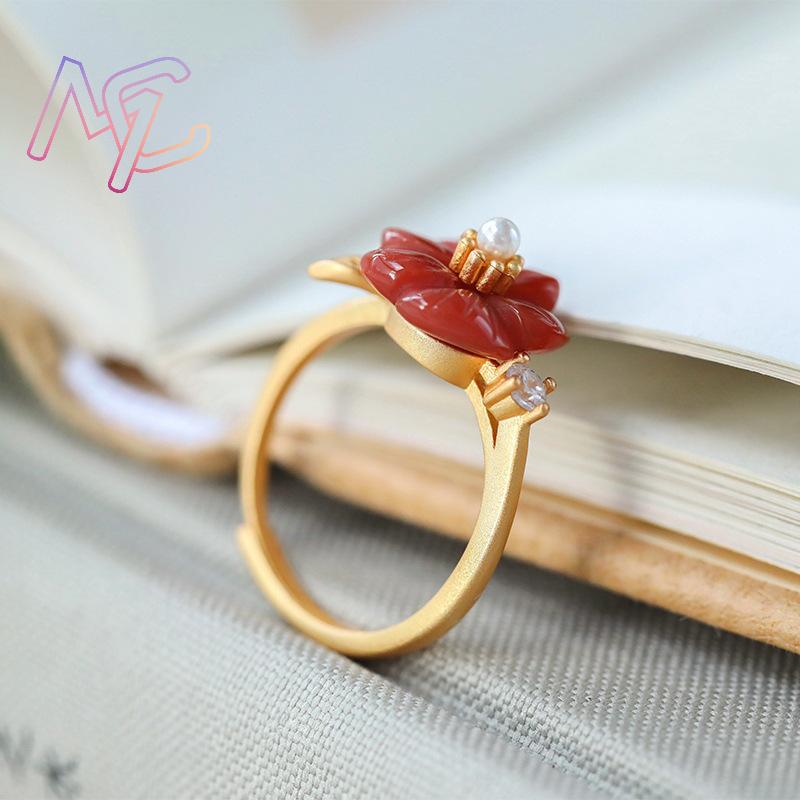 Rode Natuurlijke Jade Bloem Ri - Rings recensie en prijs