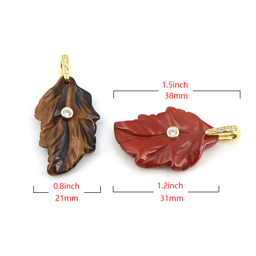 Trendy bladeren van natuurlijk - Crystal Pendant Necklace Natural Stone recensie en prijs