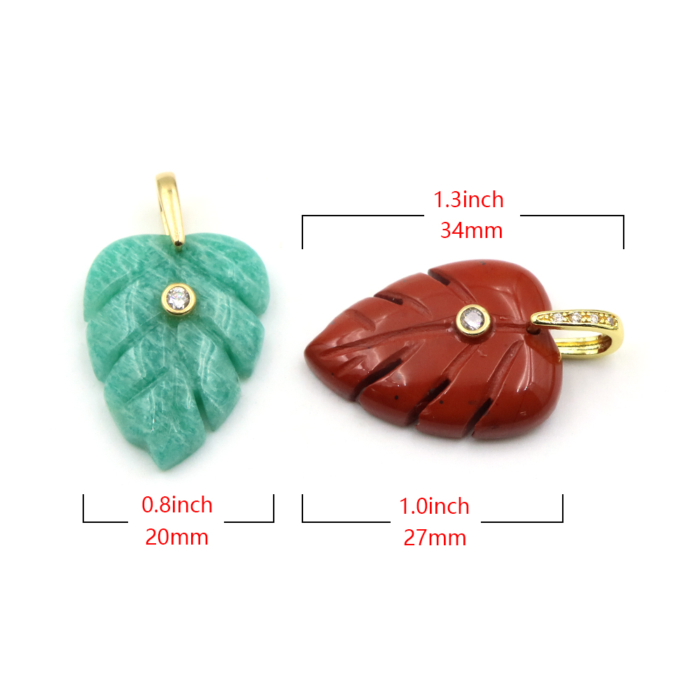 Trendy bladeren van natuurlijk - Crystal Pendant Necklace Natural Stone recensie en prijs