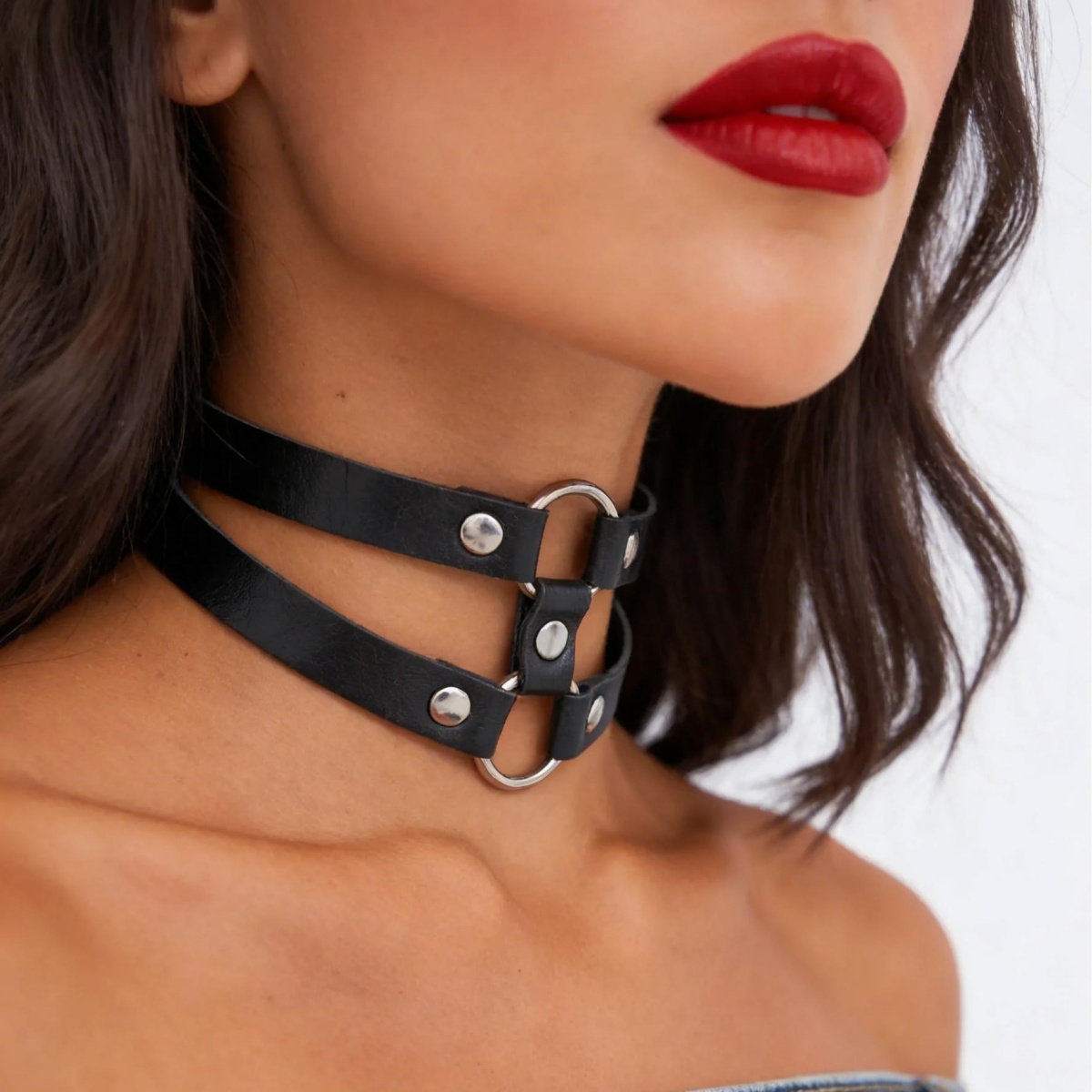 Mode PU Lederen Spiked Choker  - Goth Punk Spike Choker recensie en prijs