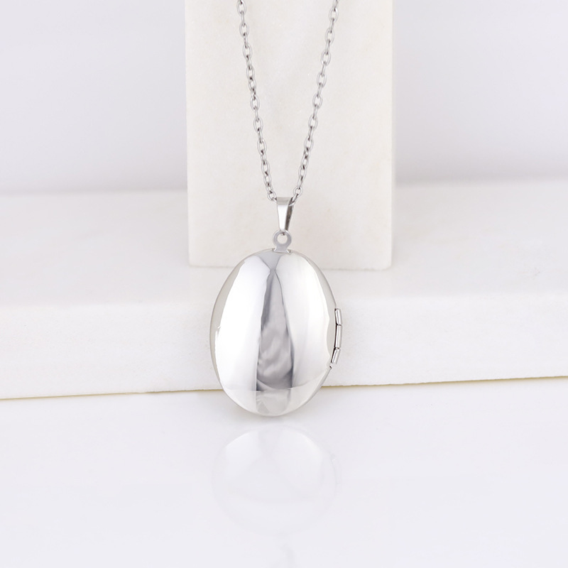 Vintage zilverkleurige openbar - Heart Locket Necklace Photo recensie en prijs