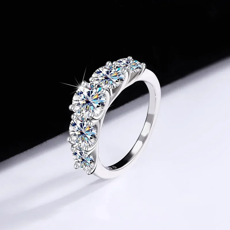 Luxe 18K witgouden trouwring v - Moissanite Engagement Ring 1 Carat recensie en prijs