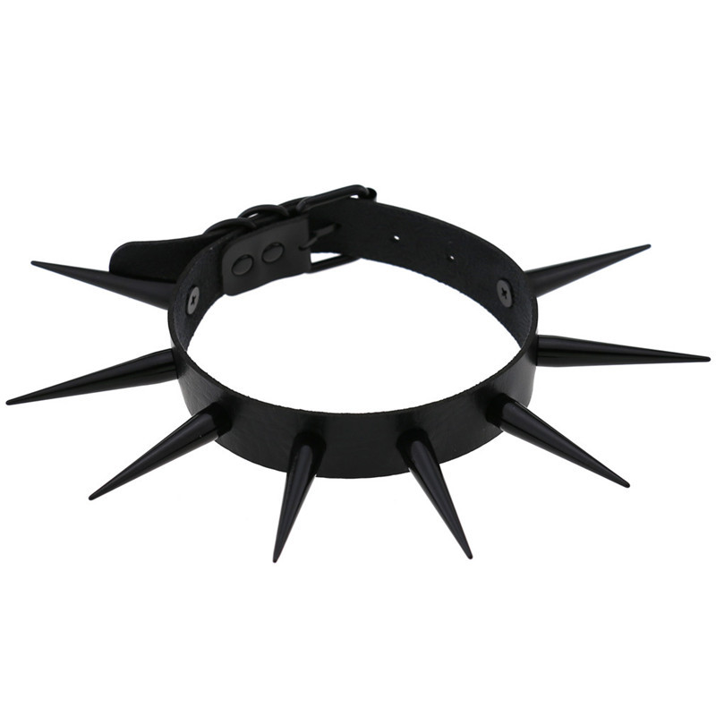 Rode Lange Spike Choker Punk K - Goth Punk Spike Choker recensie en prijs