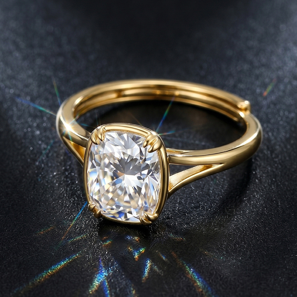 S925 Sterling Zilver 1 Karaat  - Moissanite Engagement Ring 1 Carat recensie en prijs