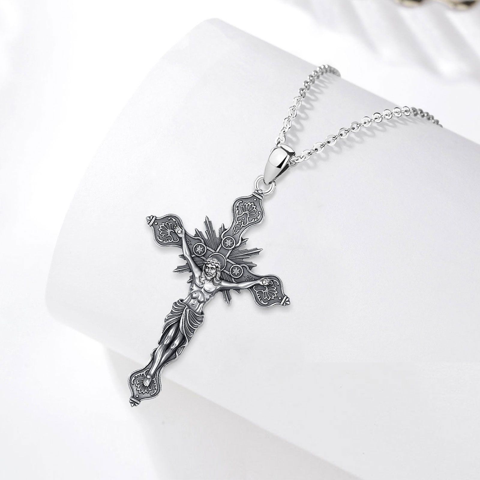 Eudora nieuwe kruisbeeld kruis - 925 Sterling Silver Chain Necklace Men recensie en prijs