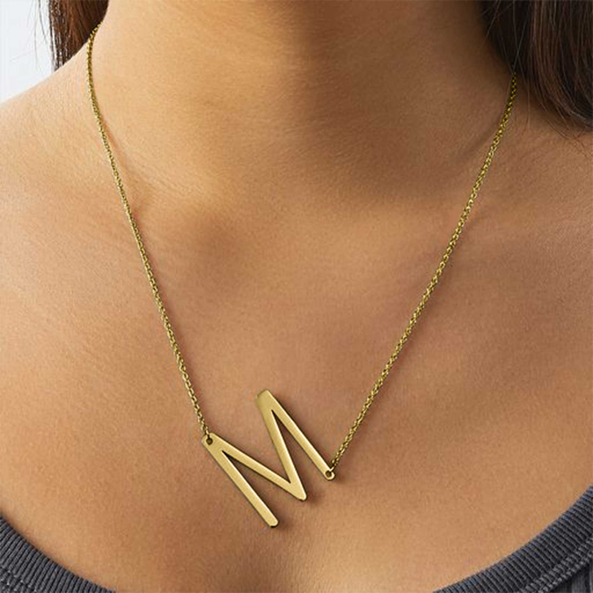 Statement Eerste Ketting Geper - Initial Letter Necklace 18K Gold recensie en prijs
