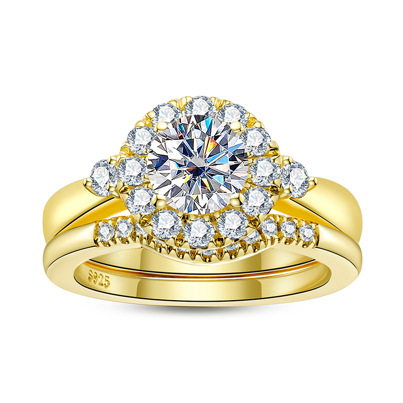 Verlovingsring in goudkleur vo - Moissanite Engagement Ring 1 Carat recensie en prijs