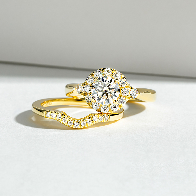 Verlovingsring in goudkleur vo - Moissanite Engagement Ring 1 Carat recensie en prijs
