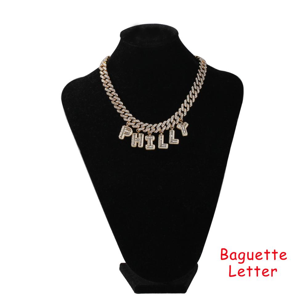 UWIN DIY Baguettecz Letter Nec - Cuban Link Chain 12Mm recensie en prijs