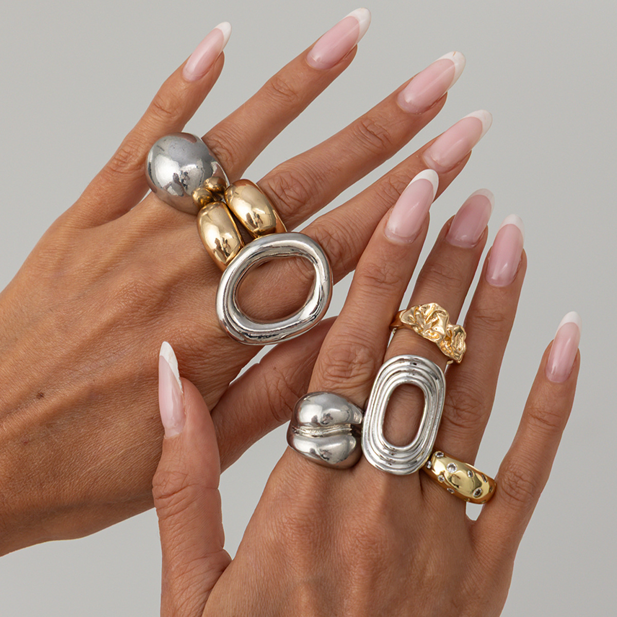 8-delige set vintage punk goud - Vintage Punk Knuckle Rings Set recensie en prijs