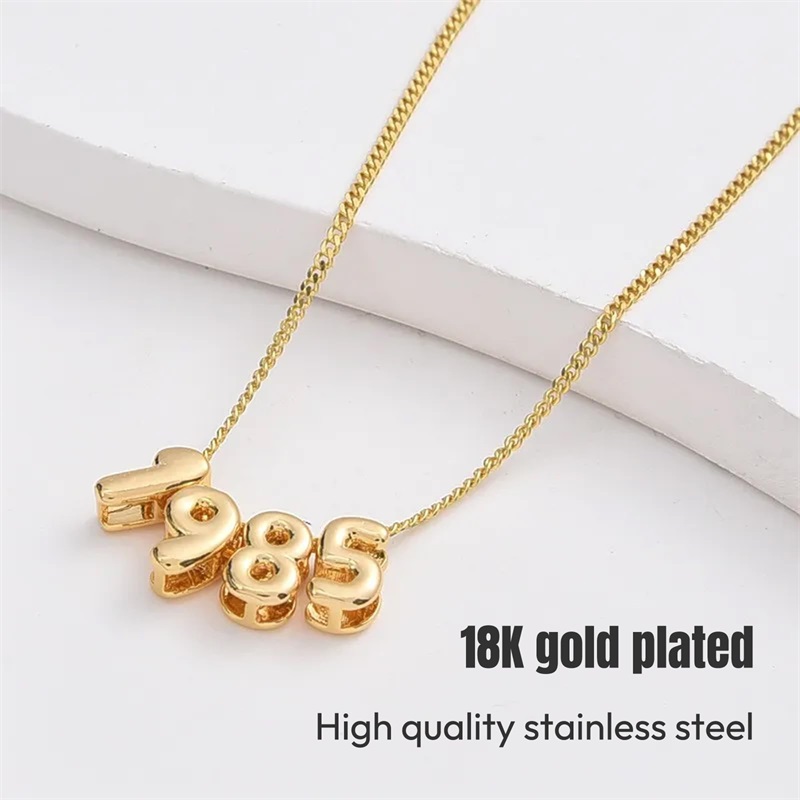 Gepersonaliseerde 3D Bubble Le - Initial Letter Necklace 18K Gold recensie en prijs