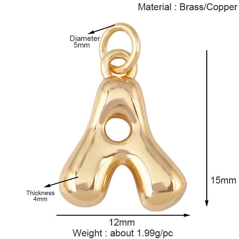 3 stuks set schattige messing  - Initial Letter Necklace 18K Gold recensie en prijs