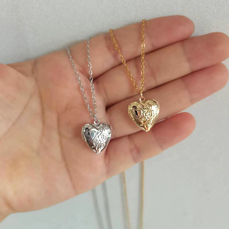 1Pc Klein Hart 14Mm Fotolijst  - Heart Locket Necklace Photo recensie en prijs
