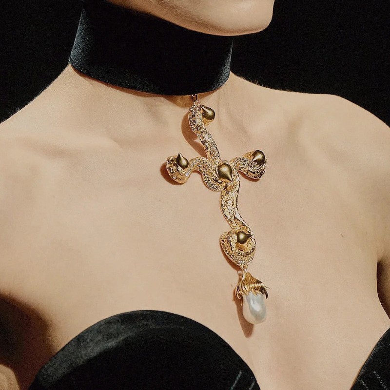 Vintage overdreven barokke par - Pearl Choker Necklace Vintage recensie en prijs