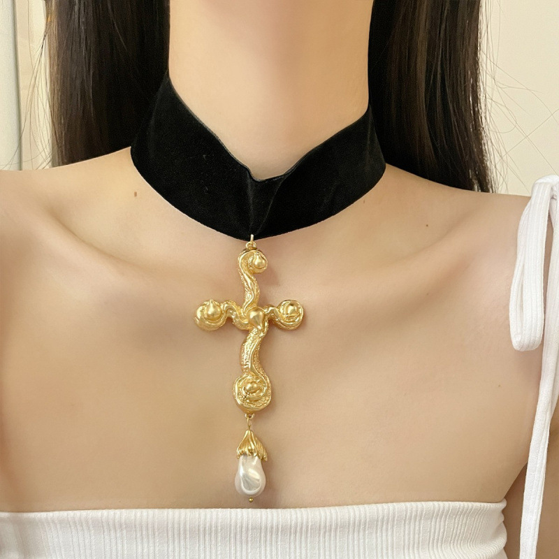 Vintage overdreven barokke par - Pearl Choker Necklace Vintage recensie en prijs