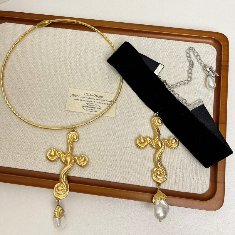 Vintage overdreven barokke par - Pearl Choker Necklace Vintage recensie en prijs