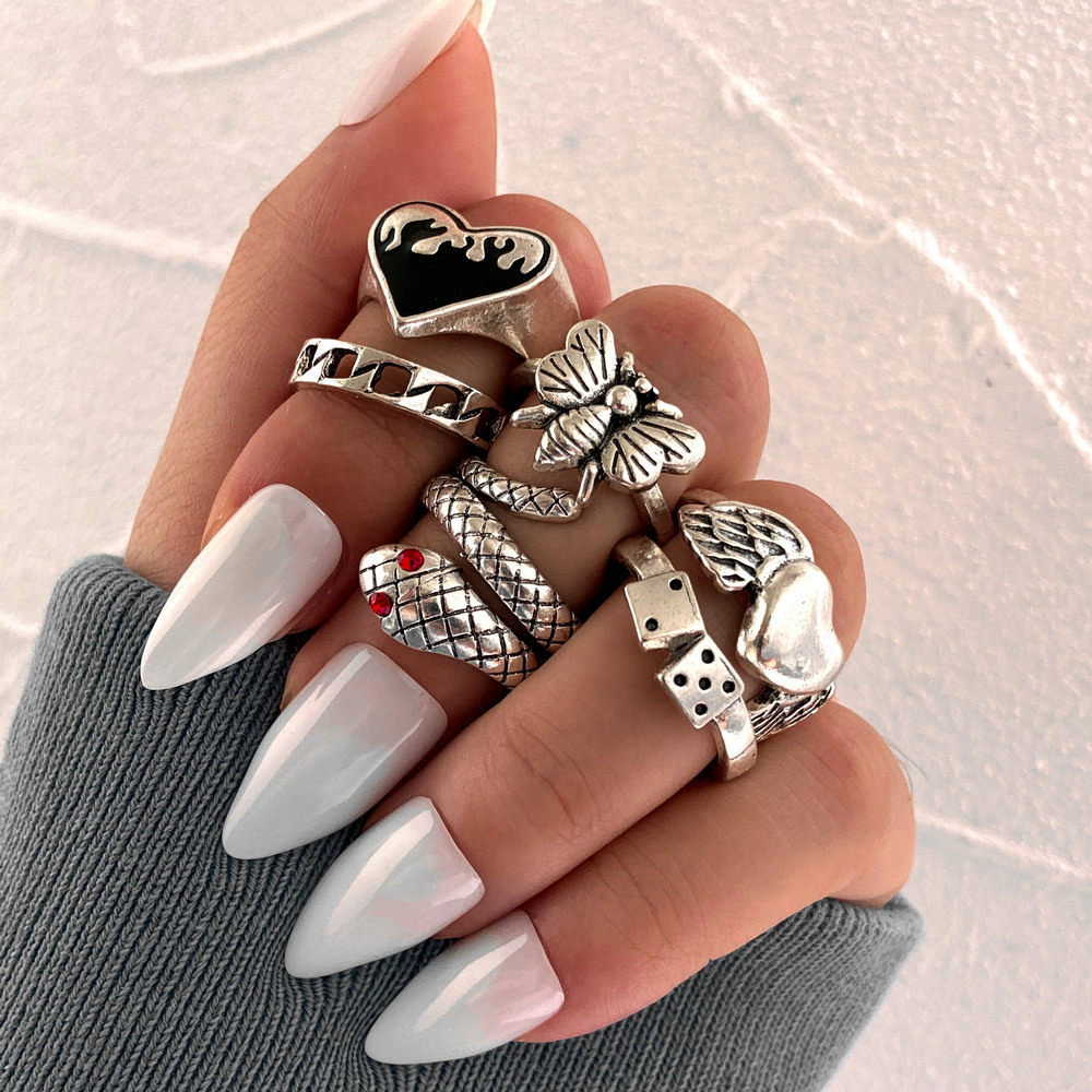 6 stuks vintage punk slang kno - Vintage Punk Knuckle Rings Set recensie en prijs