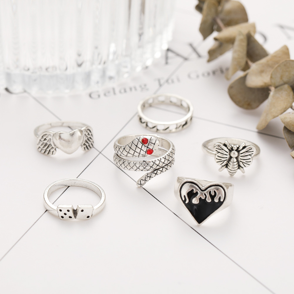 6 stuks vintage punk slang kno - Vintage Punk Knuckle Rings Set recensie en prijs