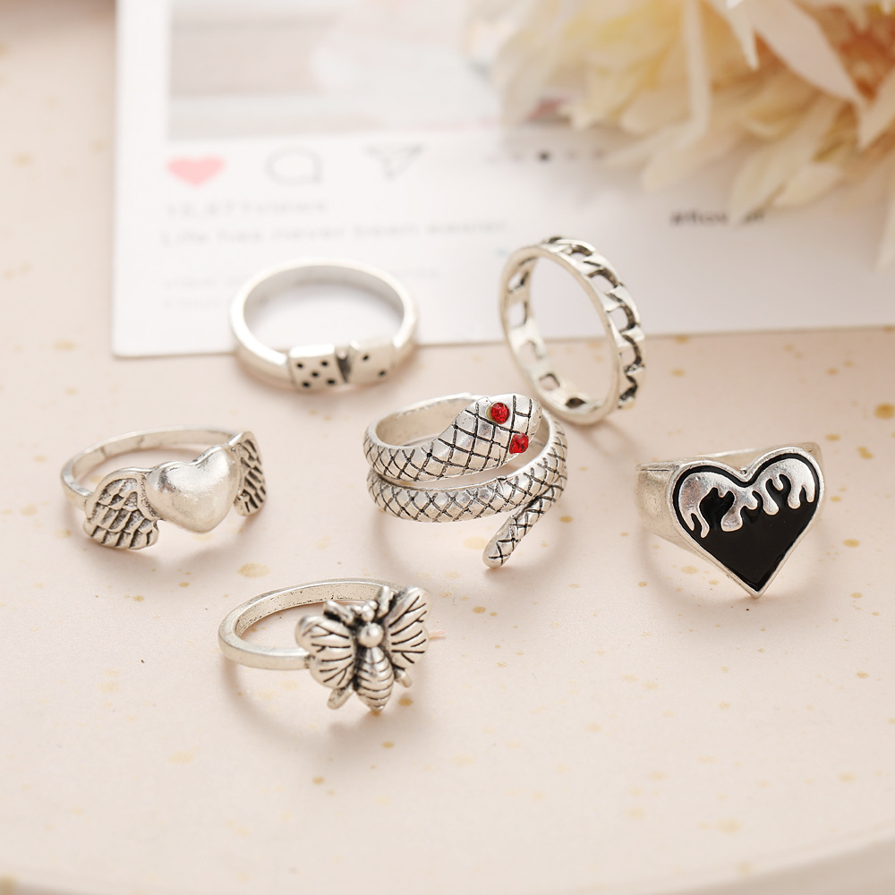 6 stuks vintage punk slang kno - Vintage Punk Knuckle Rings Set recensie en prijs