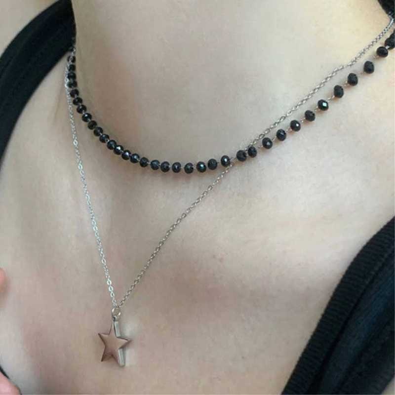 6-delige gotische gelaagde ket - Layered Pendant Necklace Aesthetic recensie en prijs