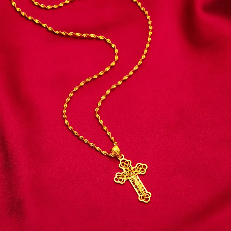Briex Jewelry Ins Vintage goud - Cross Pendant Necklace Gold recensie en prijs